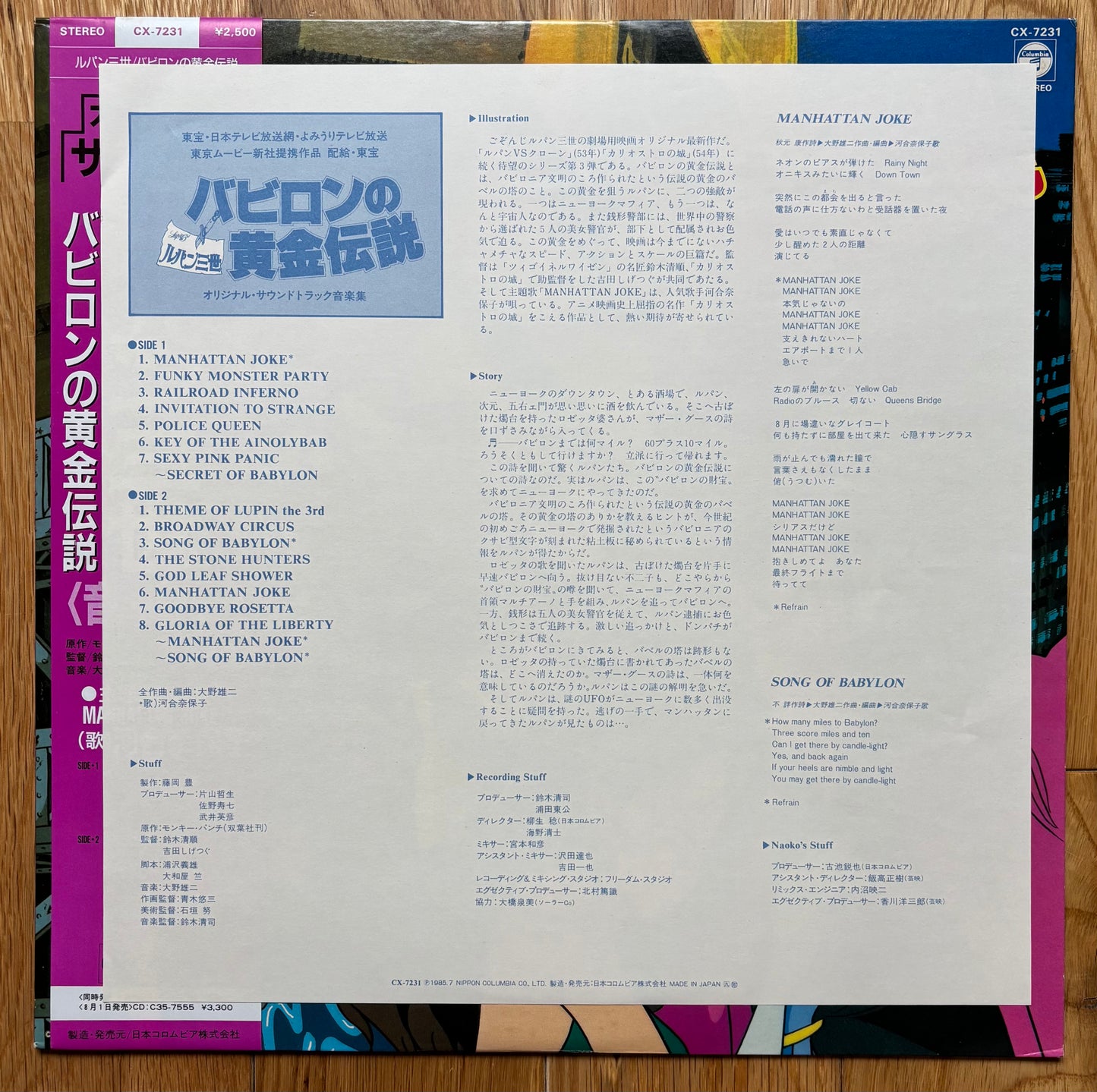 Yuji Ohno (You & The Explosion Band) “Lupin The 3rd: バビロンの黄金伝説” OST (1985)