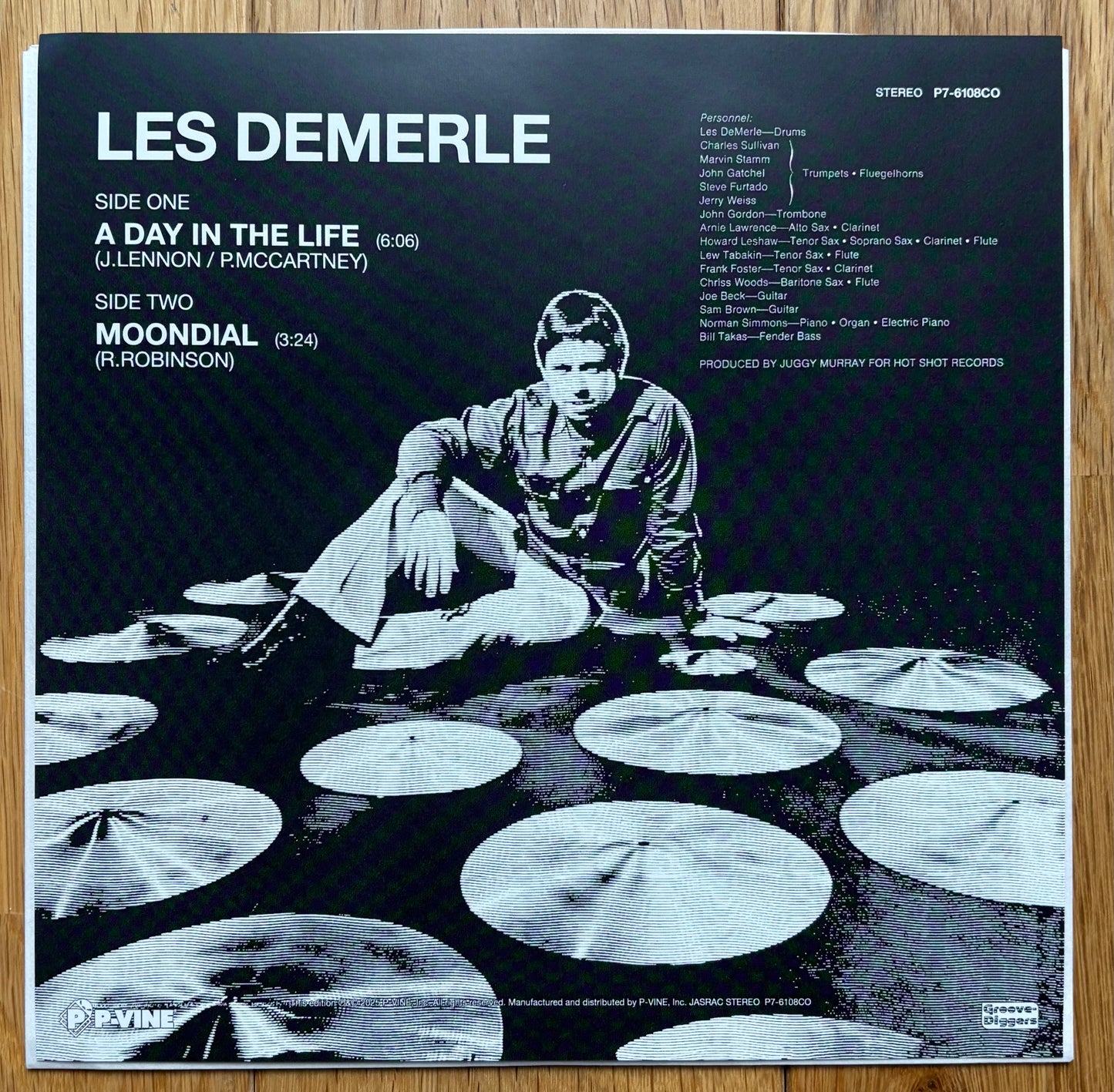 Les DeMerle "A Day In The Life" c/w "Moondial" (2025) P-Vine Reissue / Yellow Vinyl