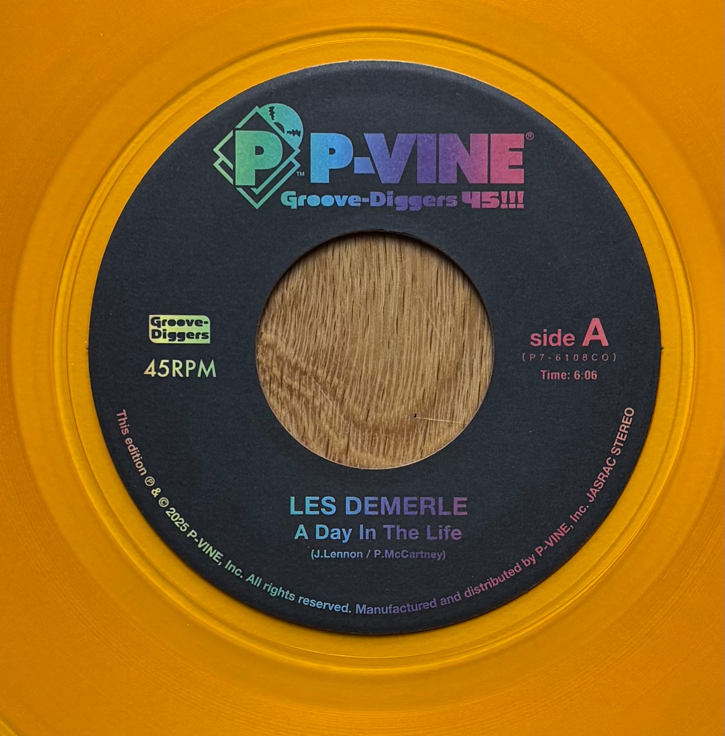 Les DeMerle "A Day In The Life" c/w "Moondial" (2025) P-Vine Reissue / Yellow Vinyl