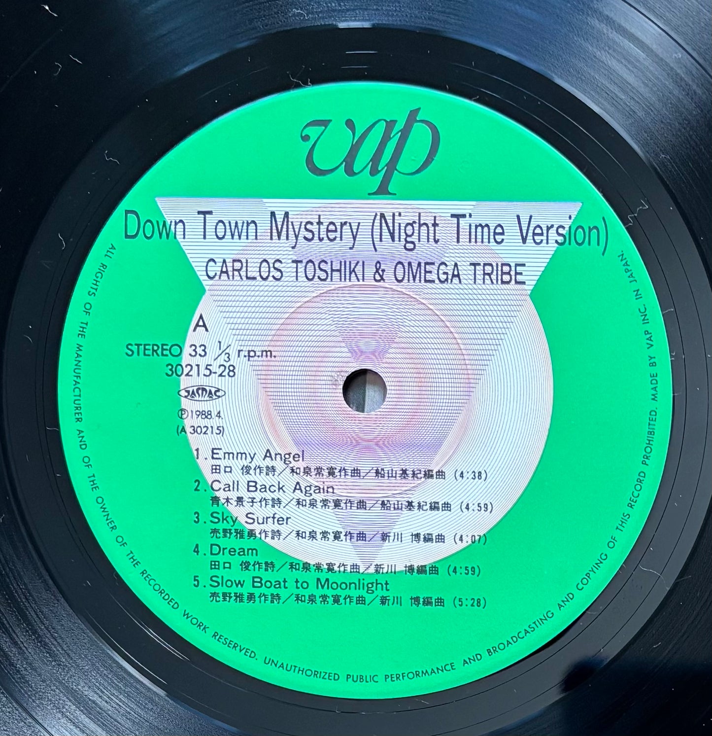 Carlos Toshiki & Omega Tribe “Down Town Mystery” - “Night Time Version” (1988)