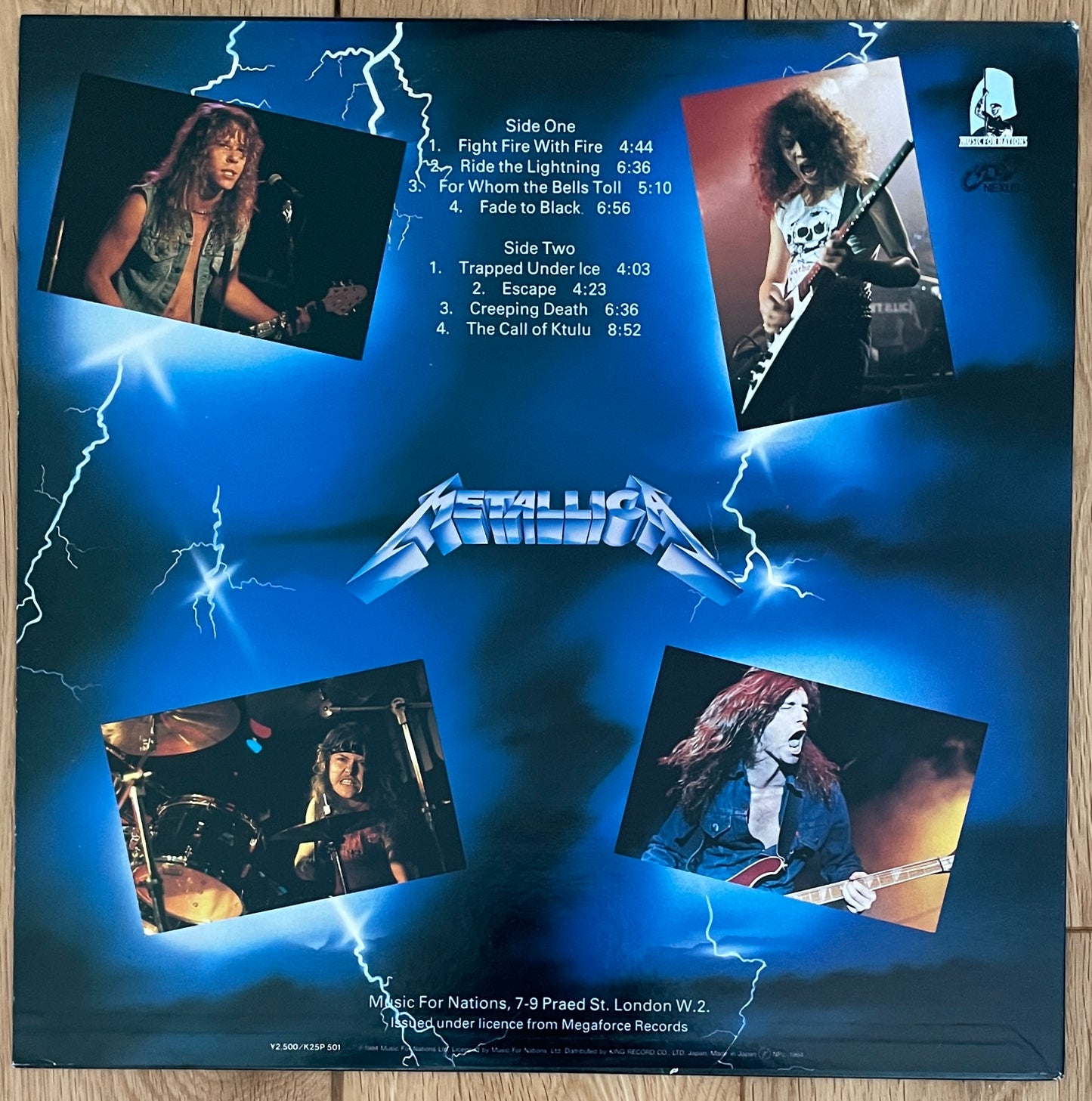 Metallica ‎"Ride The Lightning" (1984) Japanese Press