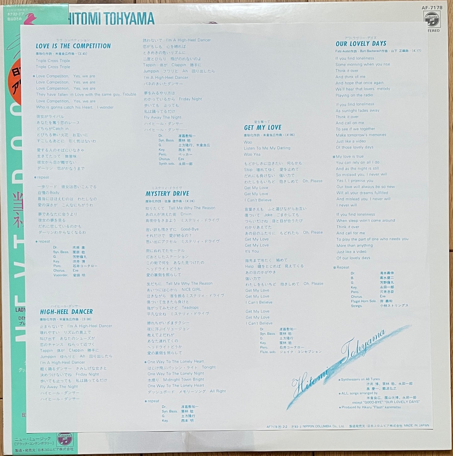 Hitomi Tohyama “Next Door” (1983)
