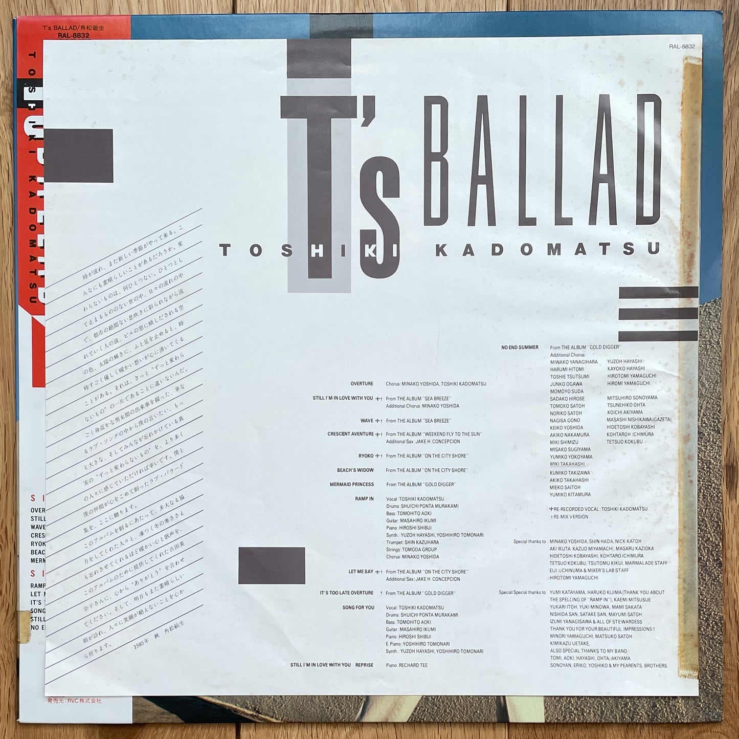 Toshiki Kadomatsu “T’s Ballad” (1985)