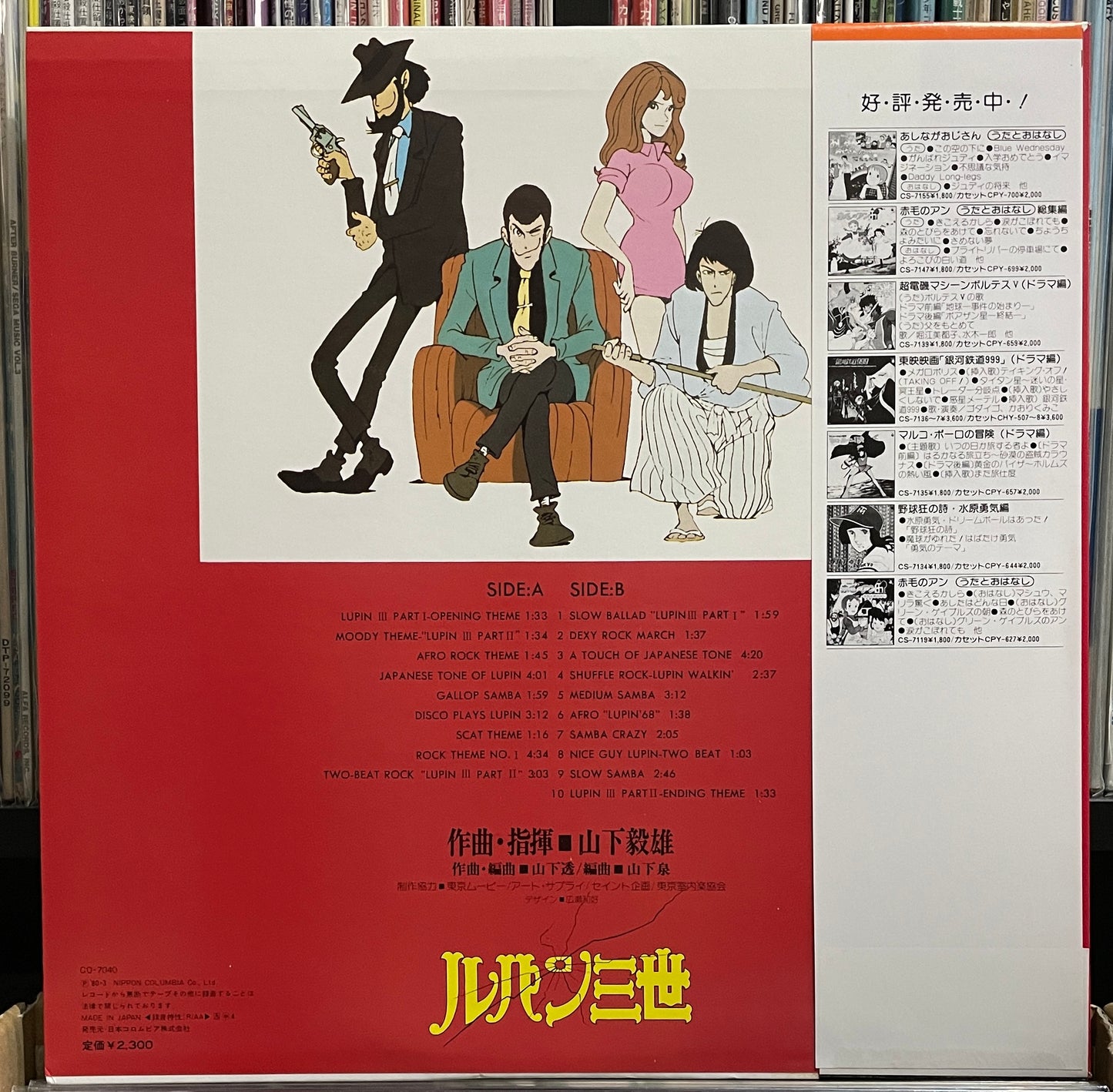 Takeo Yamashita “Lupin The 3rd BGM” (1980)