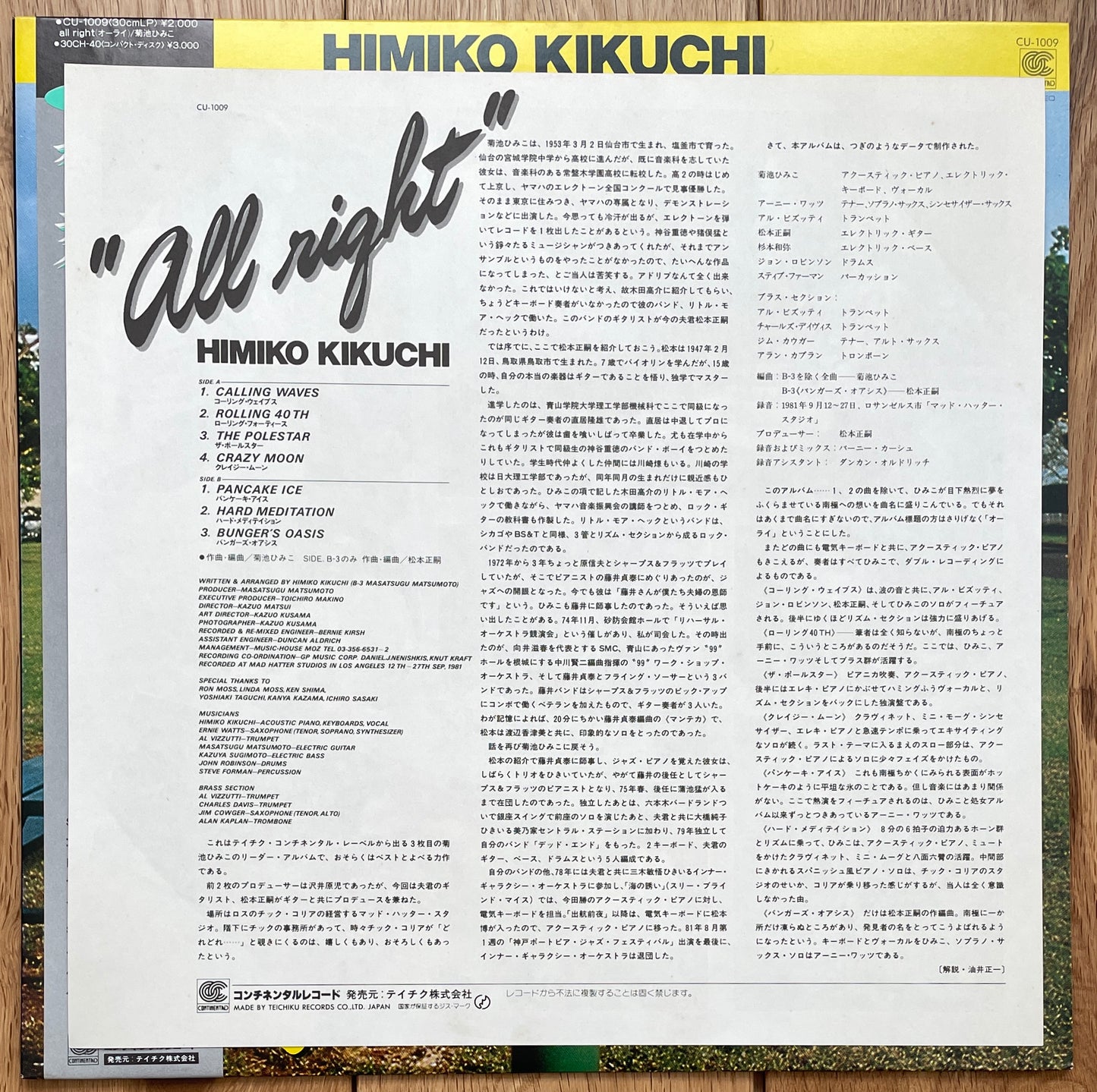 Himiko Kikuchi “All Right” (1985)