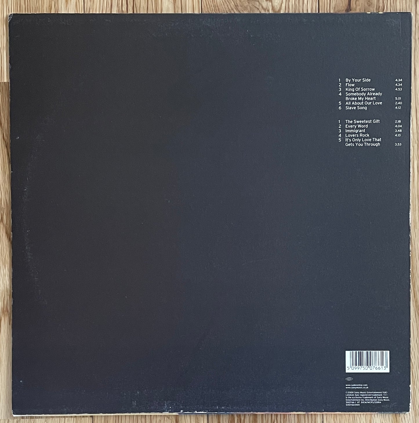 Sade “Lovers Rock” (2000) - 1st press